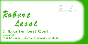 robert lessl business card